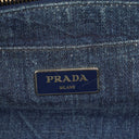 Prada Avio Denim Logo Tote Bag