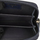 Chanel Quilted Navy Leather Boy Zip Coin Purse