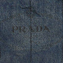 Prada Avio Denim Logo Tote Bag