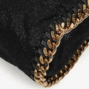 Stella McCartney Falabella Mini Tote Black Vegan Shaggy Deer Fold Over Bag