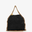 Stella McCartney Falabella Mini Tote Black Vegan Shaggy Deer Fold Over Bag