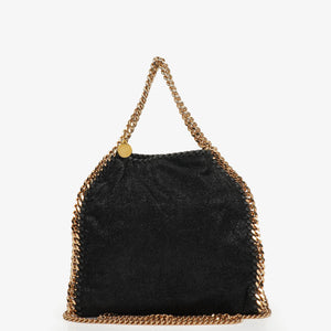 Stella McCartney Falabella Mini Tote Black Vegan Shaggy Deer Fold Over Bag