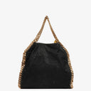 Stella McCartney Falabella Mini Tote Black Vegan Shaggy Deer Fold Over Bag