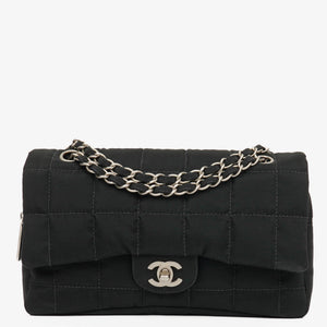 Chanel Black Sport Line Chocolate Bar Single Flap Bag