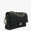 Chanel Black Sport Line Chocolate Bar Single Flap Bag