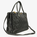 Miu Miu Matelasse Black Leather Tote Bag