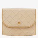 Chanel Mini Flap Bag Beige Quilted Lambskin With 24K Gold-Plated Hardware