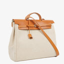 Hermes Herbag MM Vache Hunter Criss Viking Ecru Beige Naturel 2 Way Shoulder Bag
