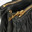 Miu Miu Matelasse Black Leather Tote Bag