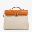 Hermes Herbag MM Vache Hunter Criss Viking Ecru Beige Naturel 2 Way Shoulder Bag