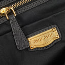 Miu Miu Vitello Black Caribu Leather Tote Bag&nbsp;