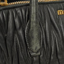 Miu Miu Matelasse Black Leather Tote Bag