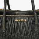 Miu Miu Matelasse Black Leather Tote Bag