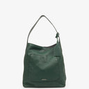 Prada Dark Green Leather Hobo Bag