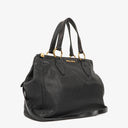 Miu Miu Vitello Black Caribu Leather Tote Bag&nbsp;