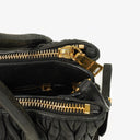 Miu Miu Matelasse Black Leather Tote Bag
