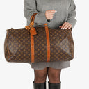 Louis Vuitton Keepall 55 Monogram Canvas Travel Bag