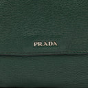 Prada Dark Green Leather Hobo Bag