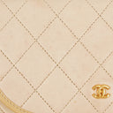 Chanel Mini Flap Bag Beige Quilted Lambskin With 24K Gold-Plated Hardware