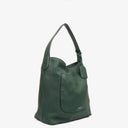 Prada Dark Green Leather Hobo Bag