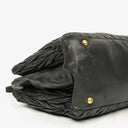 Miu Miu Matelasse Black Leather Tote Bag