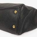 Miu Miu Vitello Black Caribu Leather Tote Bag&nbsp;