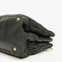 Miu Miu Matelasse Black Leather Tote Bag