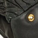 Miu Miu Matelasse Black Leather Tote Bag