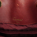 Cartier Bucket Drawstring Burgundy Leather Bag