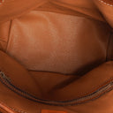Celine Vintage Macadam Triomphe Brown Drawstring Bucket Bag