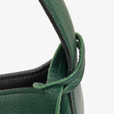 Prada Dark Green Leather Hobo Bag