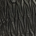 Miu Miu Matelasse Black Leather Tote Bag