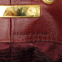 Cartier Bucket Drawstring Burgundy Leather Bag