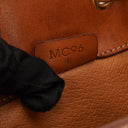 Celine Vintage Macadam Triomphe Brown Drawstring Bucket Bag