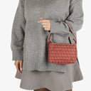 Fendi Zucchino Rosso Shoulder Bag