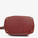 Cartier Bucket Drawstring Burgundy Leather Bag