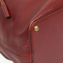 Cartier Bucket Drawstring Burgundy Leather Bag