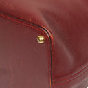 Cartier Bucket Drawstring Burgundy Leather Bag