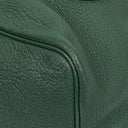 Prada Dark Green Leather Hobo Bag