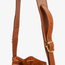 Celine Vintage Macadam Triomphe Brown Drawstring Bucket Bag