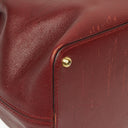 Cartier Bucket Drawstring Burgundy Leather Bag