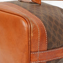 Celine Vintage Macadam Triomphe Brown Drawstring Bucket Bag