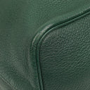 Prada Dark Green Leather Hobo Bag