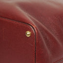 Cartier Bucket Drawstring Burgundy Leather Bag