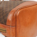 Celine Vintage Macadam Triomphe Brown Drawstring Bucket Bag