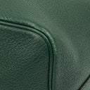 Prada Dark Green Leather Hobo Bag
