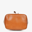 Celine Vintage Macadam Triomphe Brown Drawstring Bucket Bag
