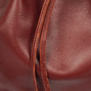 Cartier Bucket Drawstring Burgundy Leather Bag