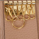 Gucci Dollar GG Supreme Monogram Old Rose Beige/Ebony CalfskinGG Marmont 6 Key Holder Case&nbsp;