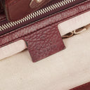Gucci Bamboo Top Handle Burgundy Lerahter Tote Bag